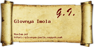 Glovnya Imola névjegykártya